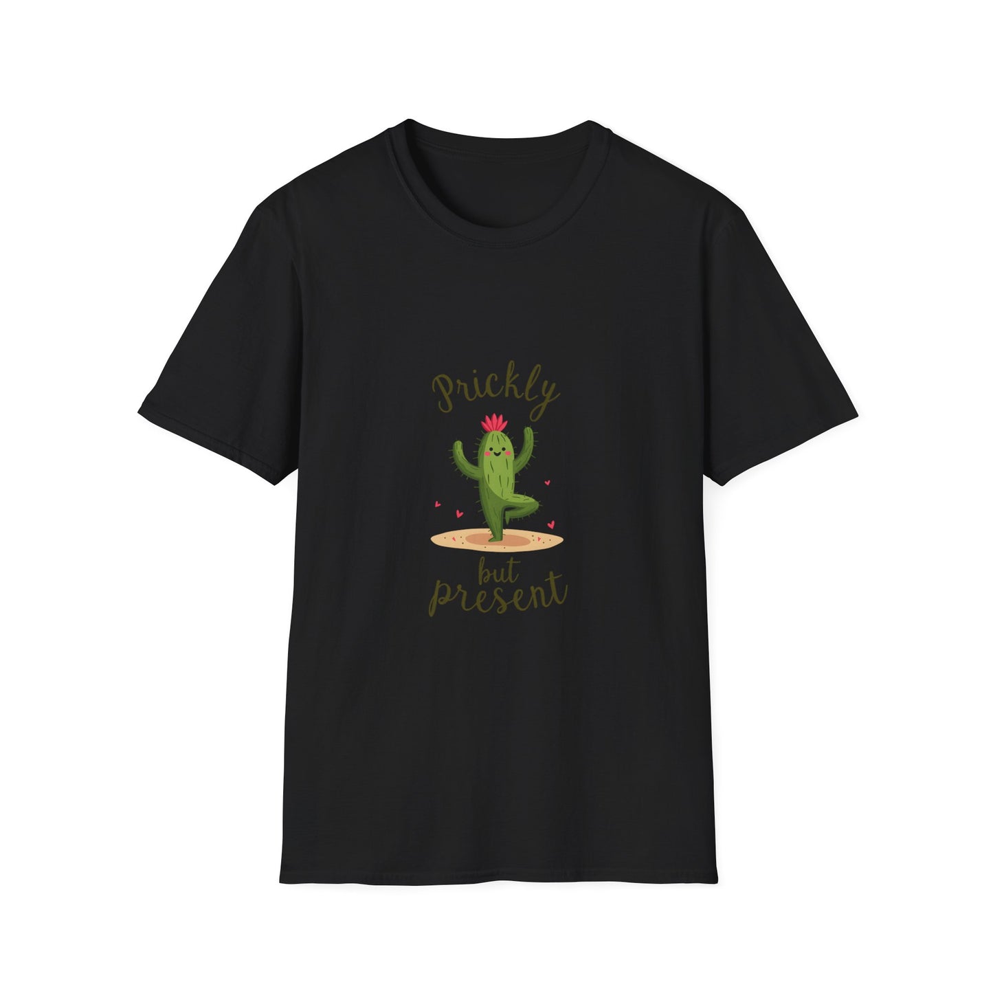 Prickly but Present Cactus T-Shirt | Fun Graphic Tee for Nature Lovers | Perfect Gift for Occasions & Everyday Wear