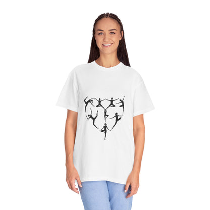 Unisex Dance Heart T-shirt, Gift for Dancers, Artistic Tee, Casual Wear, Soft Cotton Shirt, Dance Lovers Apparel