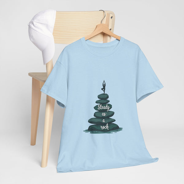 Zen Inspired Unisex Tee | Steady as a Rock Shirt, Gift for Nature Lovers, Mindfulness Apparel, Casual Wear, Relaxation T-Shirt