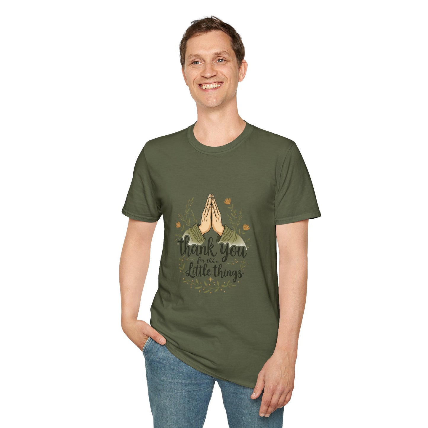 Thank You for the Little Things Unisex Softstyle T-Shirt - Gratitude Tee for Everyday Comfort