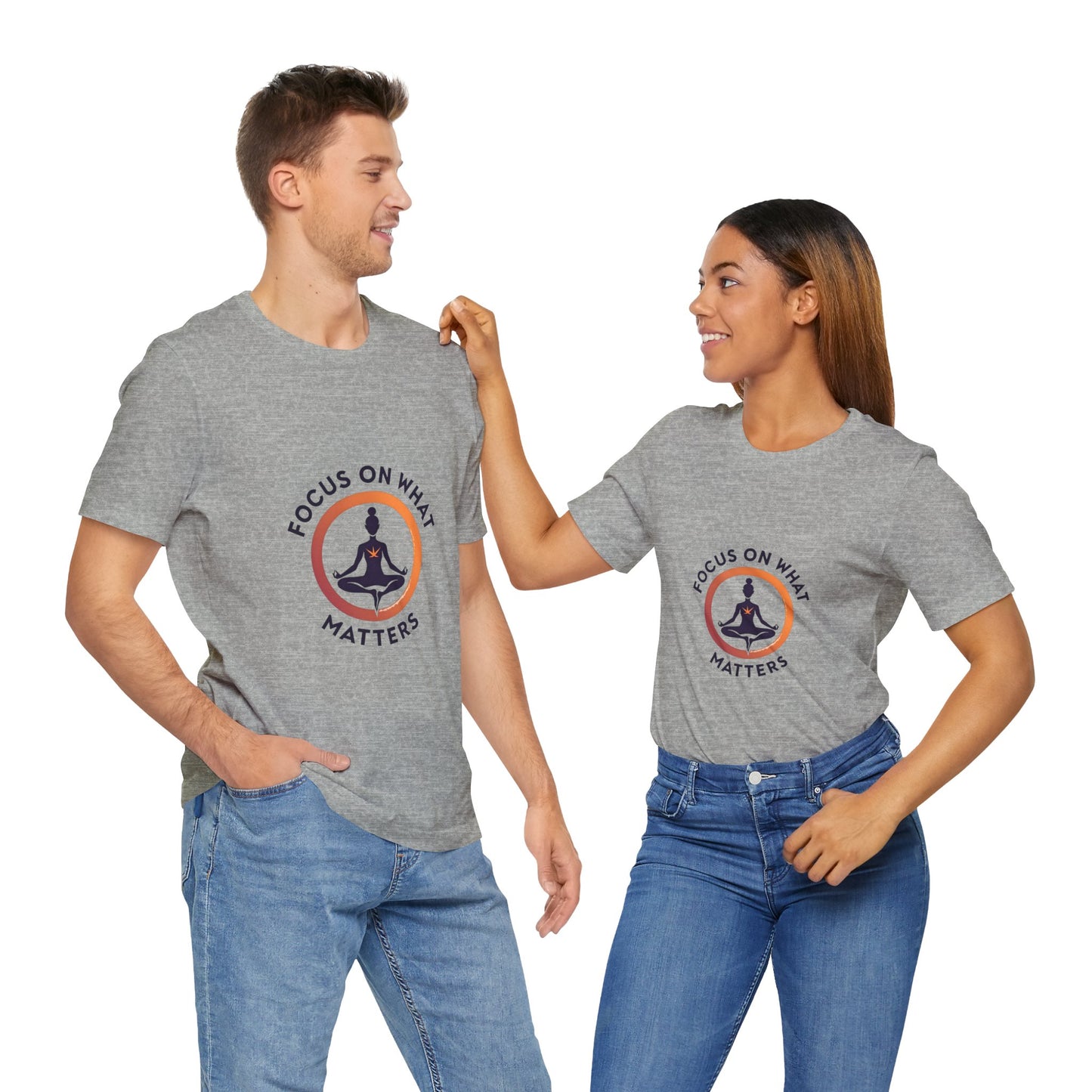 Mindfulness Unisex Tee - Focus on What Matters, Yoga Shirt, Meditation Gift, Relaxation Top, Self-Care Apparel