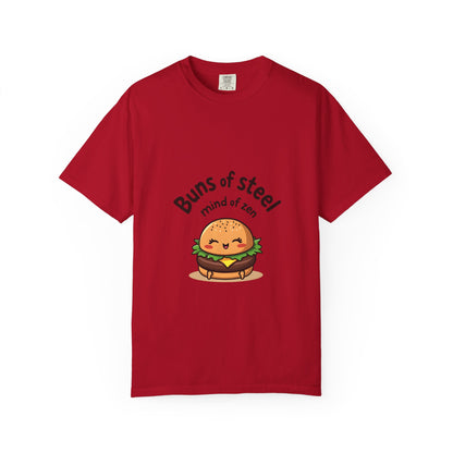Buns of Steel T-Shirt, Cute Fitness Shirt, Unisex Graphic Tee, Gift for Foodies, Motivational T-Shirt, Comfortable Wear