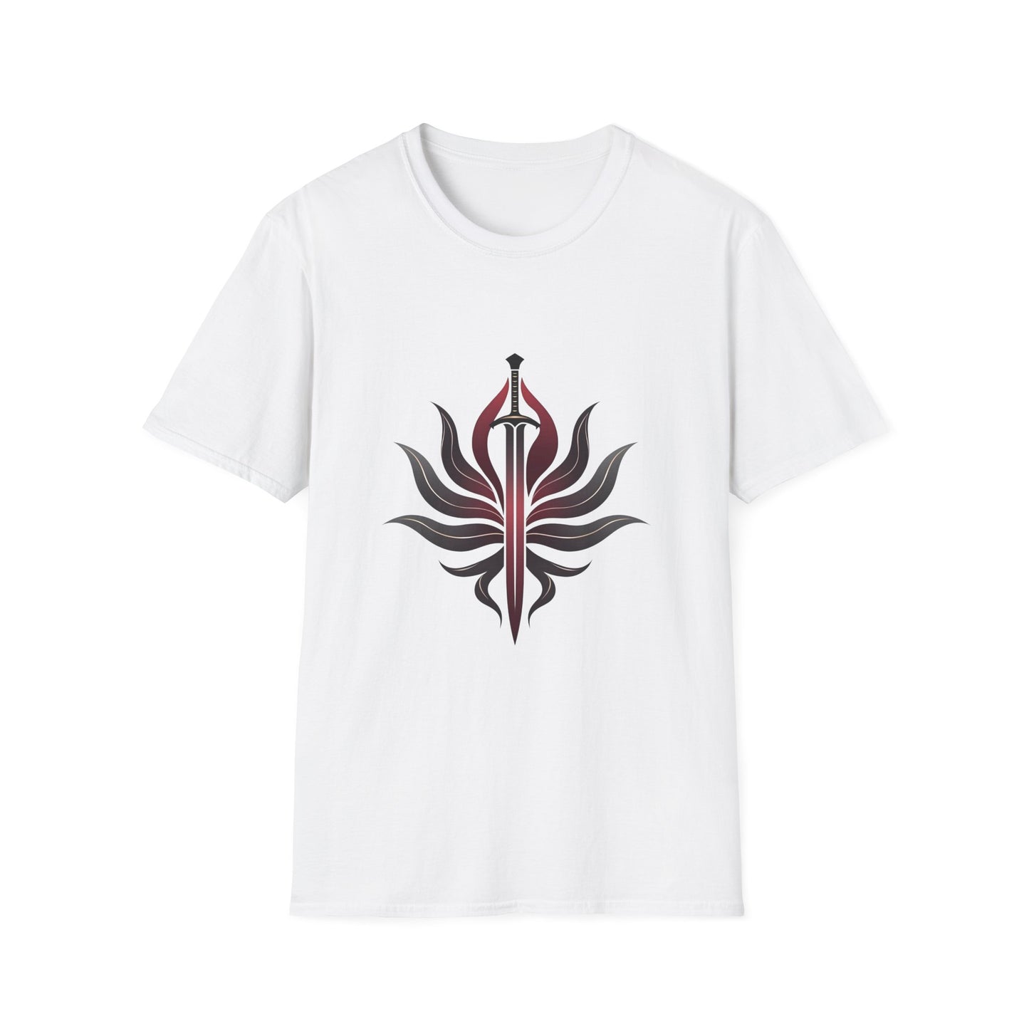 Stylish Unisex Graphic Tee with Sword Design, Casual Wear, Perfect for Gamers, Unique Gift for Birthdays, Summer Festivals