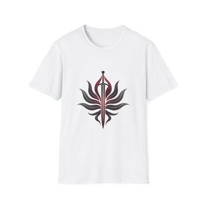 Stylish Unisex Graphic Tee with Sword Design, Casual Wear, Perfect for Gamers, Unique Gift for Birthdays, Summer Festivals