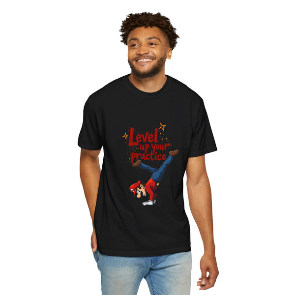 Level Up Your Practice T-Shirt, Unisex Casual Tee, Fun Motivational Shirt, Gift for Gamers, Unique Workout Top