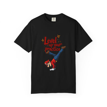 Level Up Your Practice T-Shirt, Unisex Casual Tee, Fun Motivational Shirt, Gift for Gamers, Unique Workout Top