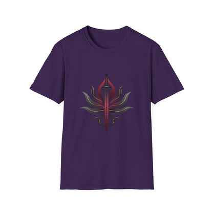 Stylish Unisex Graphic Tee with Sword Design, Casual Wear, Perfect for Gamers, Unique Gift for Birthdays, Summer Festivals