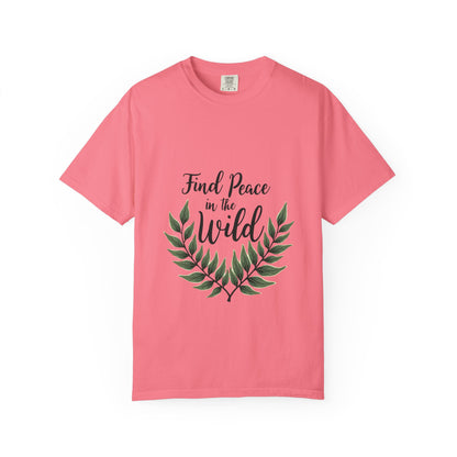 Unisex Peaceful Nature T-Shirt - Find Peace in the Wild, Eco-Friendly Gift, Nature Lover Apparel, Casual Wear, Outdoor Events
