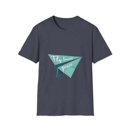 Peaceful Paper Airplane T-Shirt, Inspirational Tee, Unisex Shirt, Gift for Dreamers, Casual Wear, Encouragement Apparel
