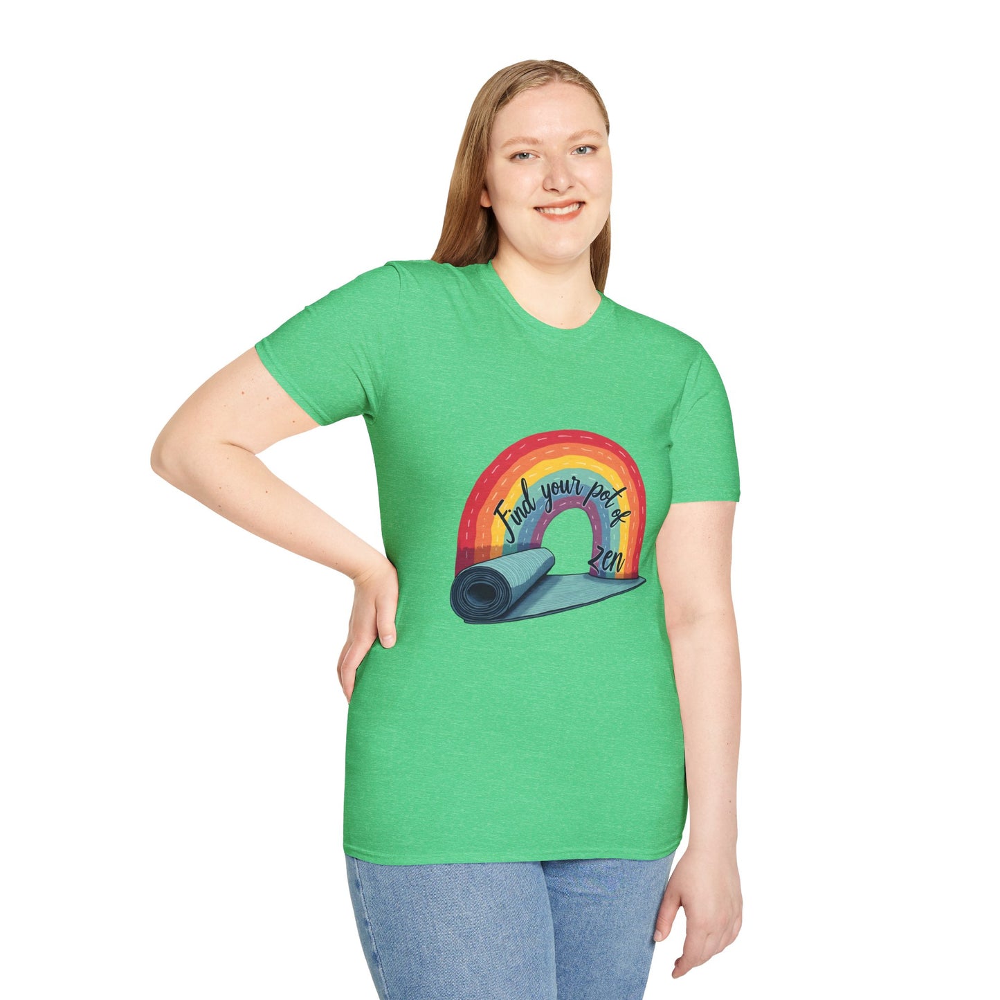 Zen Yoga T-Shirt | Find Your Peace | Rainbow Graphic Tee | Unisex Softstyle | Perfect for Yoga Lovers, Mindfulness Gifts, Self-Care, [...]