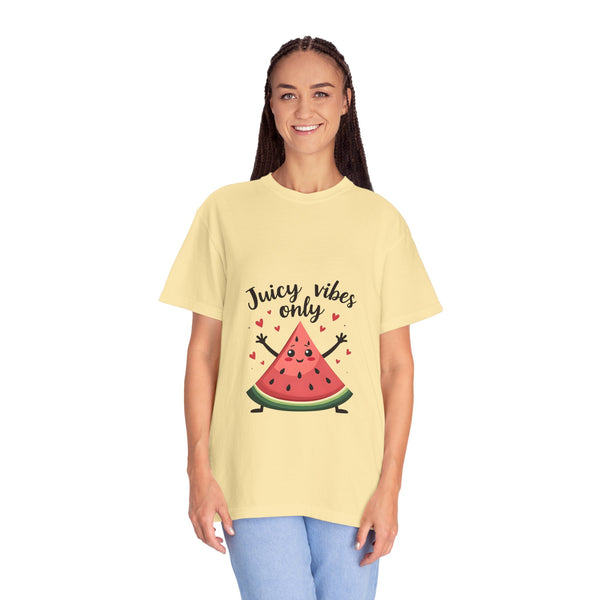 Juicy Vibes Only T-Shirt, Fun Summer Tee, Cute Gift for Friends, Watermelon Design, Casual Everyday Wear, Beach Day Apparel