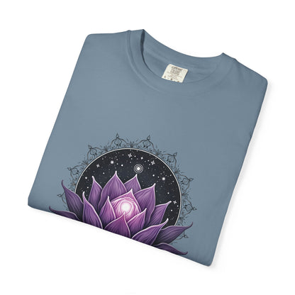 Purple Lotus Unisex T-Shirt - Boho Style for Spiritual Vibes