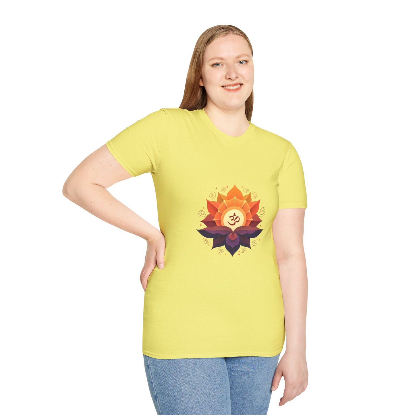 Yoga Lotus Unisex T-Shirt, Spiritual Tee, Meditation Apparel, Yoga Gifts, Zen Wear, OM Design Shirt