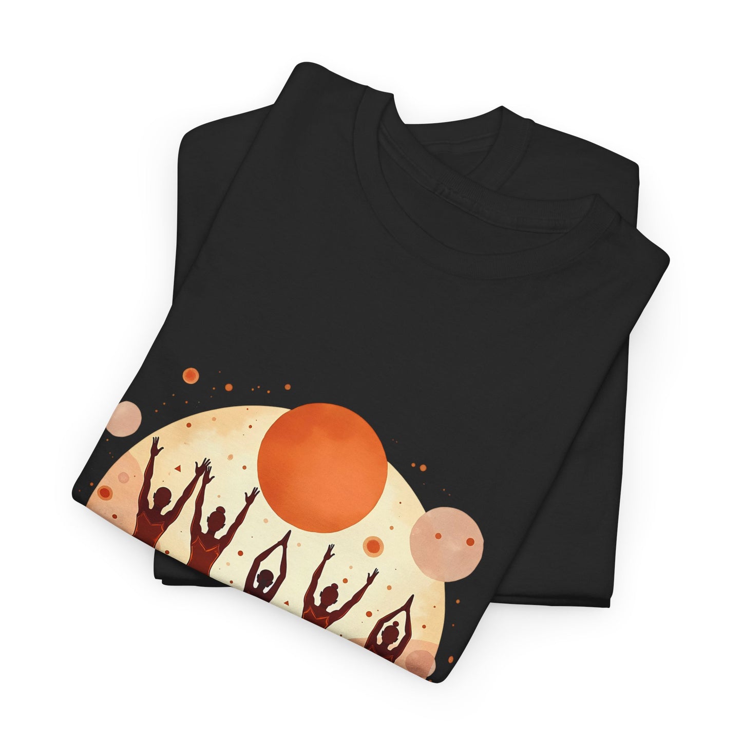 Sunset Dancers Unisex Heavy Cotton Tee | Bohemian Style Shirt for Music Festivals, Summer Parties, Gifts, Casual Wear