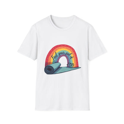 Zen Yoga T-Shirt | Find Your Peace | Rainbow Graphic Tee | Unisex Softstyle | Perfect for Yoga Lovers, Mindfulness Gifts, Self-Care, [...]