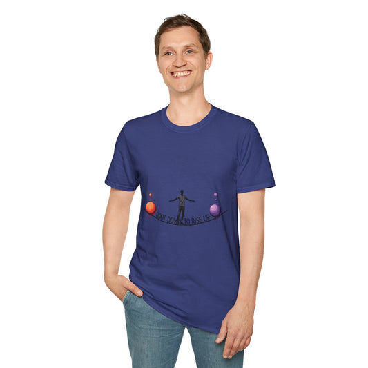 Balance Your Life Unisex Softstyle T-Shirt, Motivational Tee, Inspirational Shirt, Gift for Yoga Lovers, Mindfulness Apparel, Positive Vibes