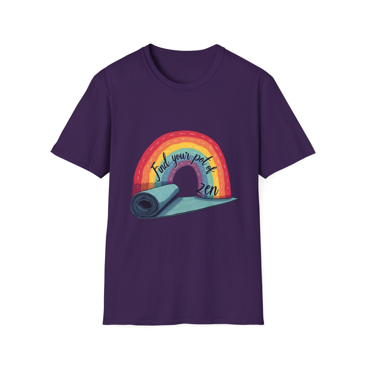 Zen Yoga T-Shirt | Find Your Peace | Rainbow Graphic Tee | Unisex Softstyle | Perfect for Yoga Lovers, Mindfulness Gifts, Self-Care, [...]