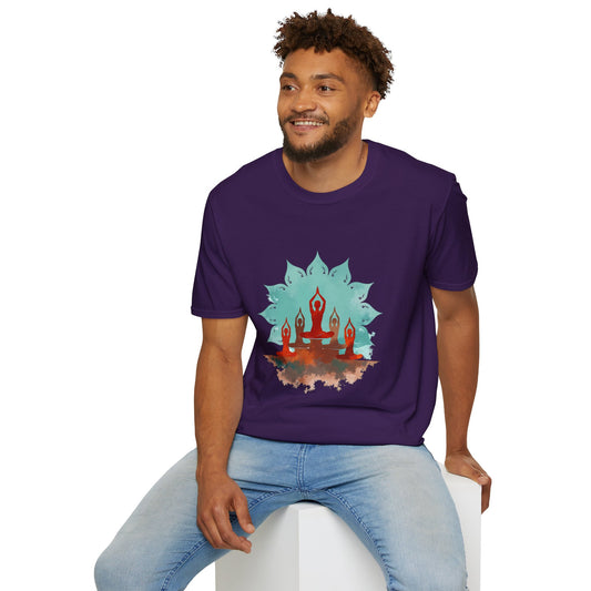 Yoga Community Unisex Softstyle T-Shirt - Tranquil Meditation Design