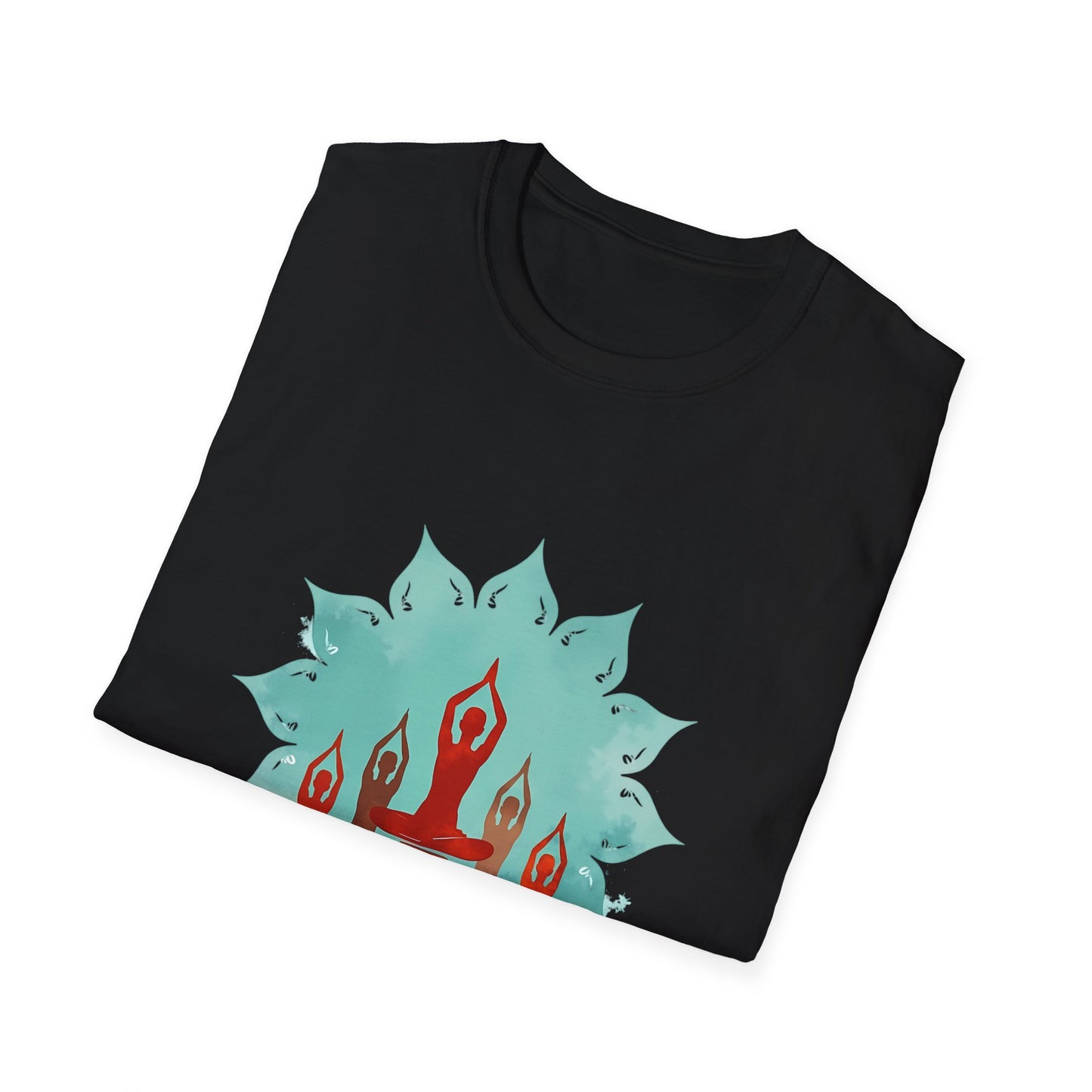 Yoga Community Unisex Softstyle T-Shirt - Tranquil Meditation Design
