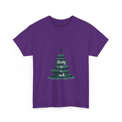 Zen Inspired Unisex Tee | Steady as a Rock Shirt, Gift for Nature Lovers, Mindfulness Apparel, Casual Wear, Relaxation T-Shirt