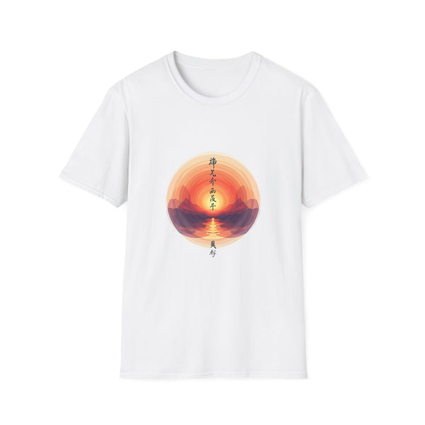 Sunset Serenity Unisex Softstyle T-Shirt - Nature Vibes Tee