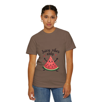 Juicy Vibes Only T-Shirt, Fun Summer Tee, Cute Gift for Friends, Watermelon Design, Casual Everyday Wear, Beach Day Apparel