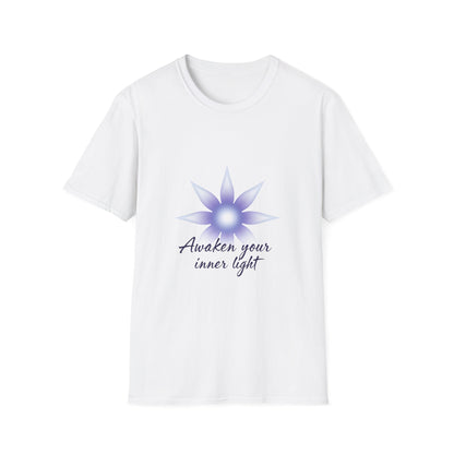 Unisex Spiritual T-Shirt, Awaken Your Inner Light Tee, Mindfulness Gift, Yoga Apparel, Self-Care Shirt, Boho Fashion, Enlightenment Wear
