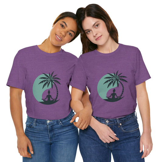Mindful Beach Vibes Unisex Tee - Palm Tree Design T-Shirt