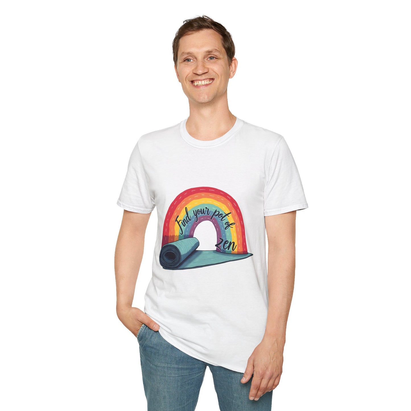 Zen Yoga T-Shirt | Find Your Peace | Rainbow Graphic Tee | Unisex Softstyle | Perfect for Yoga Lovers, Mindfulness Gifts, Self-Care, [...]