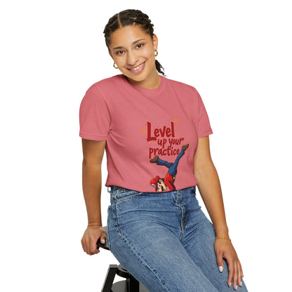 Level Up Your Practice T-Shirt, Unisex Casual Tee, Fun Motivational Shirt, Gift for Gamers, Unique Workout Top