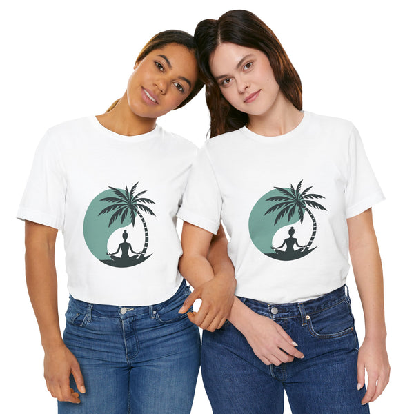 Mindful Beach Vibes Unisex Tee - Palm Tree Design T-Shirt