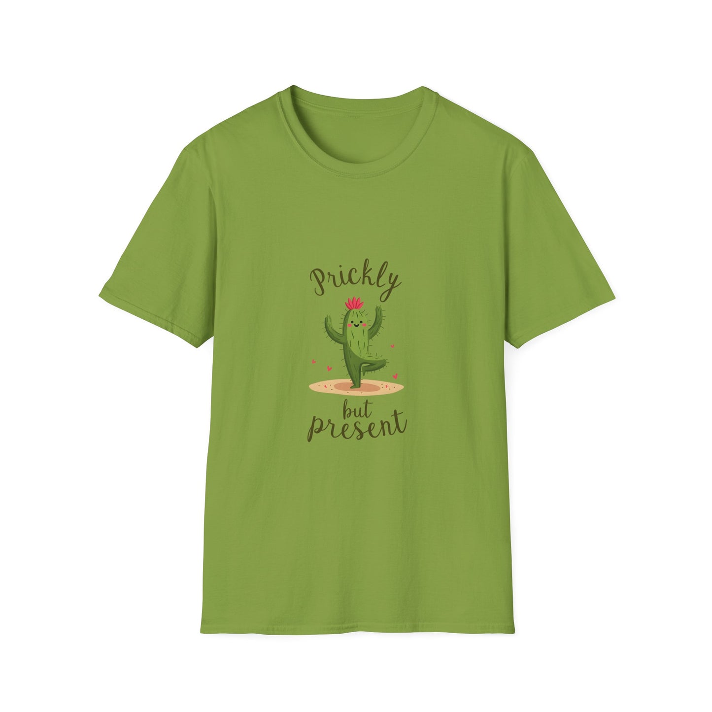 Prickly but Present Cactus T-Shirt | Fun Graphic Tee for Nature Lovers | Perfect Gift for Occasions & Everyday Wear