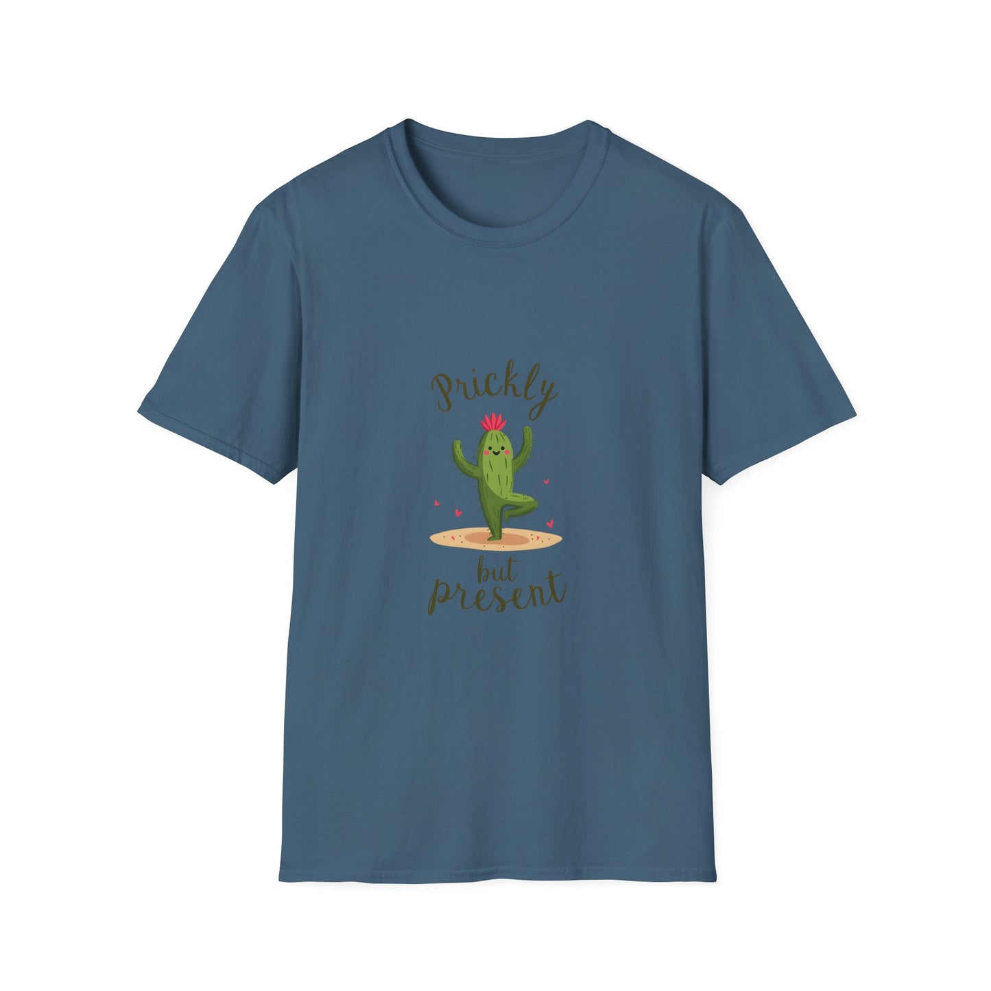 Prickly but Present Cactus T-Shirt | Fun Graphic Tee for Nature Lovers | Perfect Gift for Occasions & Everyday Wear