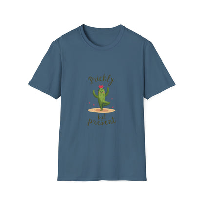 Prickly but Present Cactus T-Shirt | Fun Graphic Tee for Nature Lovers | Perfect Gift for Occasions & Everyday Wear