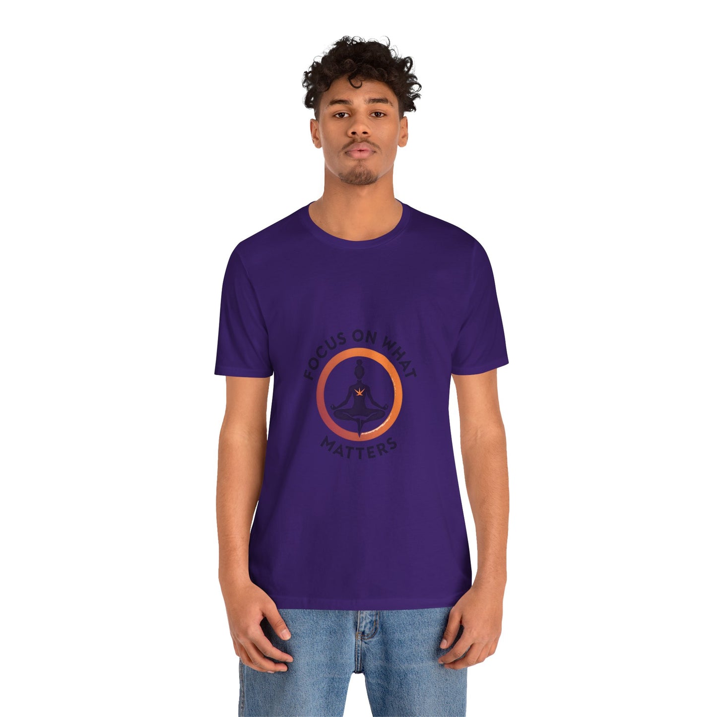 Mindfulness Unisex Tee - Focus on What Matters, Yoga Shirt, Meditation Gift, Relaxation Top, Self-Care Apparel