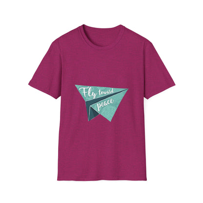 Peaceful Paper Airplane T-Shirt, Inspirational Tee, Unisex Shirt, Gift for Dreamers, Casual Wear, Encouragement Apparel