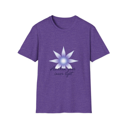 Unisex Spiritual T-Shirt, Awaken Your Inner Light Tee, Mindfulness Gift, Yoga Apparel, Self-Care Shirt, Boho Fashion, Enlightenment Wear