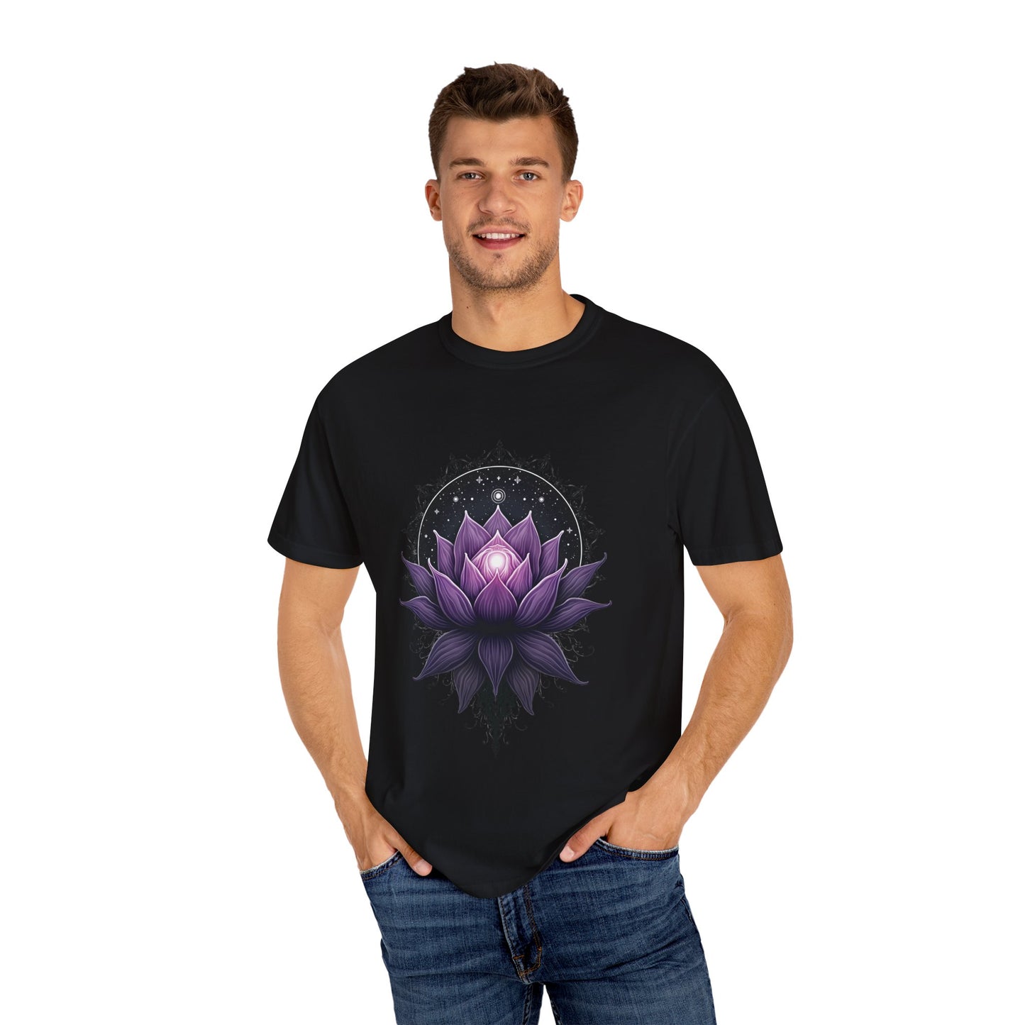 Purple Lotus Unisex T-Shirt - Boho Style for Spiritual Vibes